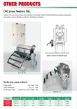 Catalogue of CNC press feeders