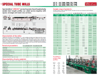 Catalogue of tube mills