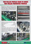 Catalogue of galvanized profiles for air filter frames
